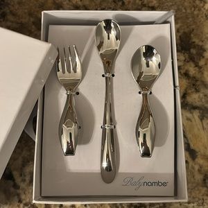 New in box Baby Nambe fork and spoons